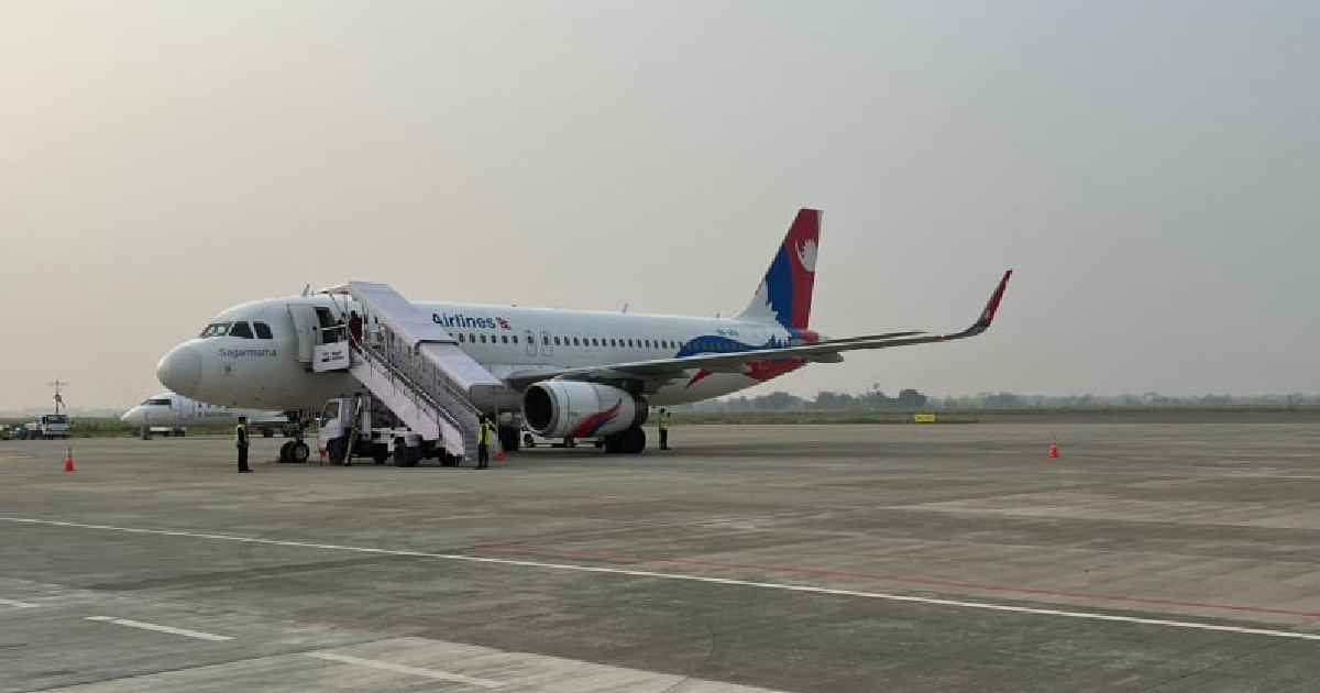  भैरहवा-नयाँ दिल्ली उडान अनुमति कुर्दै नेपाल एयरलाइन्स   
