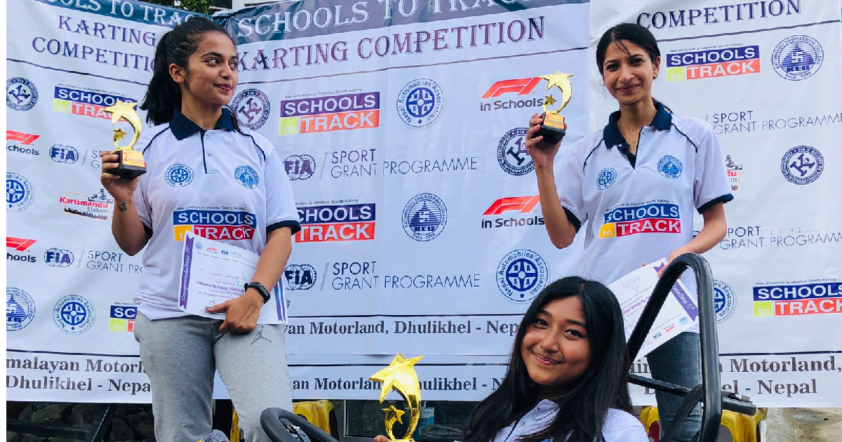 नेपालमै पहिलो पटक आयोजित ‘ट्र्याक कार्टिङ’ प्रतियोगितामा कोर्निभा महर्जन विजयी