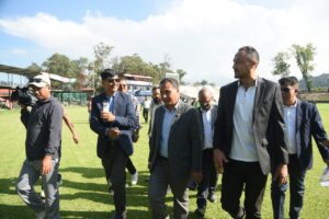 त्रिवि क्रिकेट रंगशाला अनुगमनमा पुगे मन्त्री कुलमान