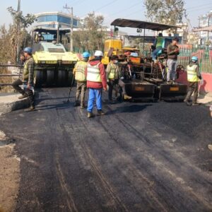 धोवीखोला नदी करिडोर सडक मर्मतको धमाधम