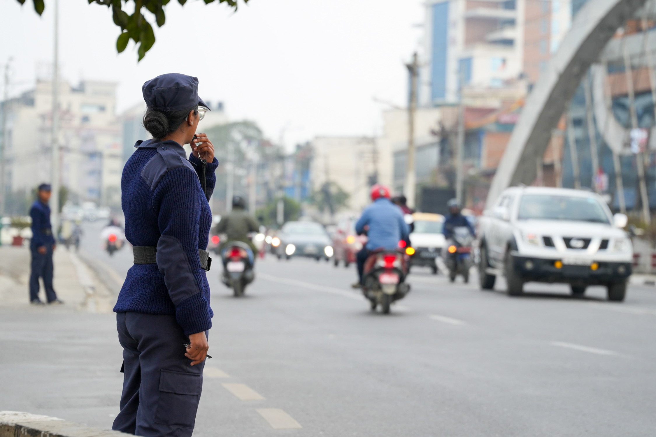 काठमाडौं उपत्यका ट्राफिक व्यवस्थापनमा निर्वाचन प्रहरीहरूपनि सक्रिय