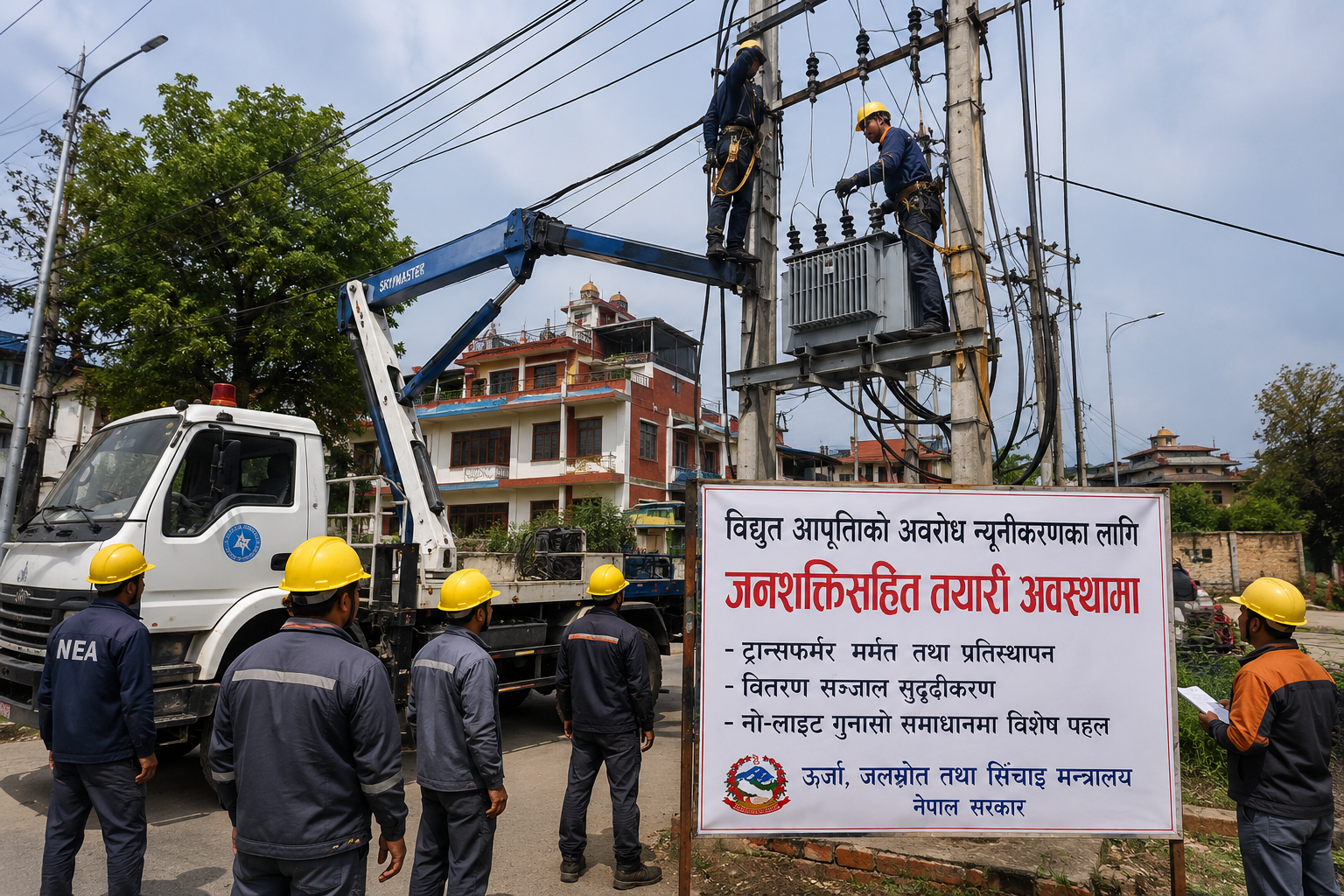 बर्खायाममा विद्युत् अवरोध न्यूनीकरण गर्न झन्डै एक हजार कर्मचारी परिचालन