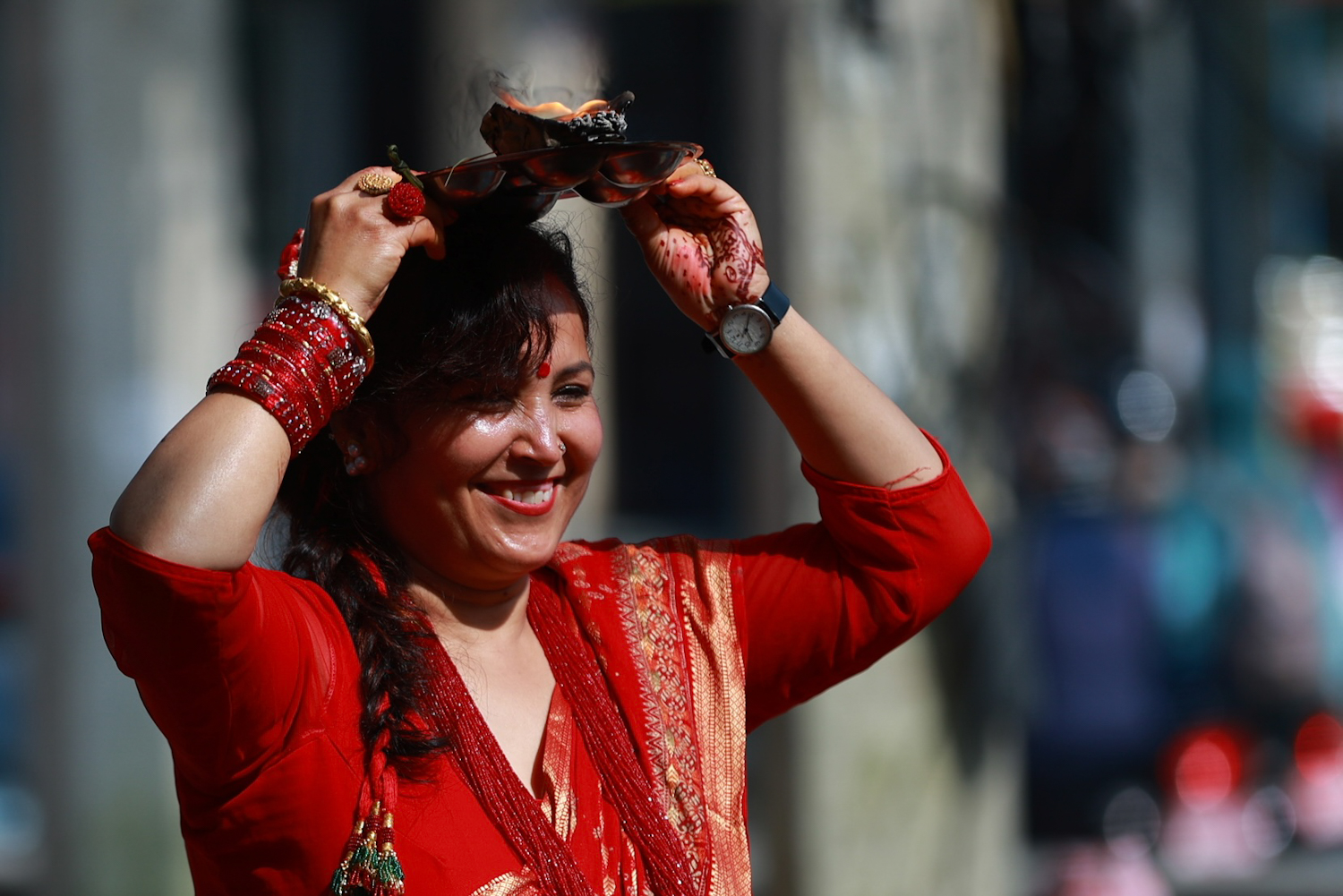 गुहेश्वरी गौरीघाटमा ऋषिपञ्चमी पूजा, बिहानैदेखि श्रद्धालुको भीड